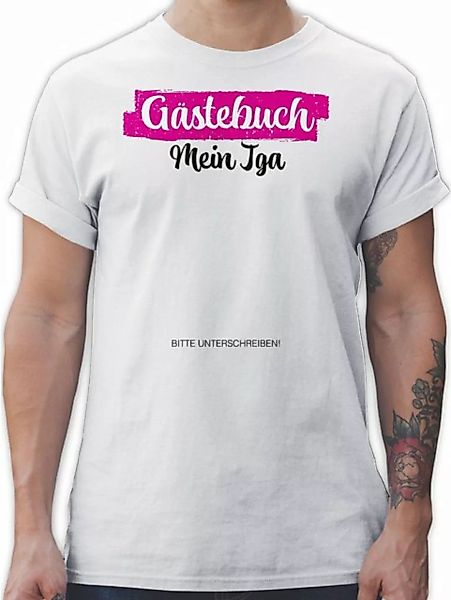 Shirtracer T-Shirt JGA Gästebuch I Gästeliste Unterschreiben JGA Männer günstig online kaufen
