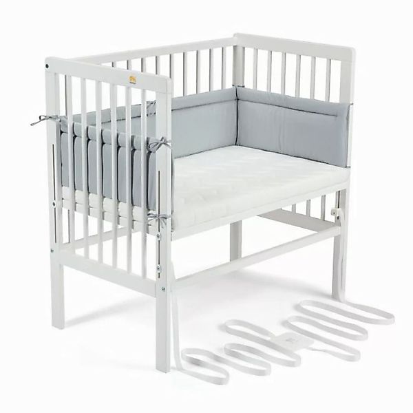 FabiMax Beistellbett Babybett Boxspring weiß lackiert, 90 x 55 cm Liegefläc günstig online kaufen