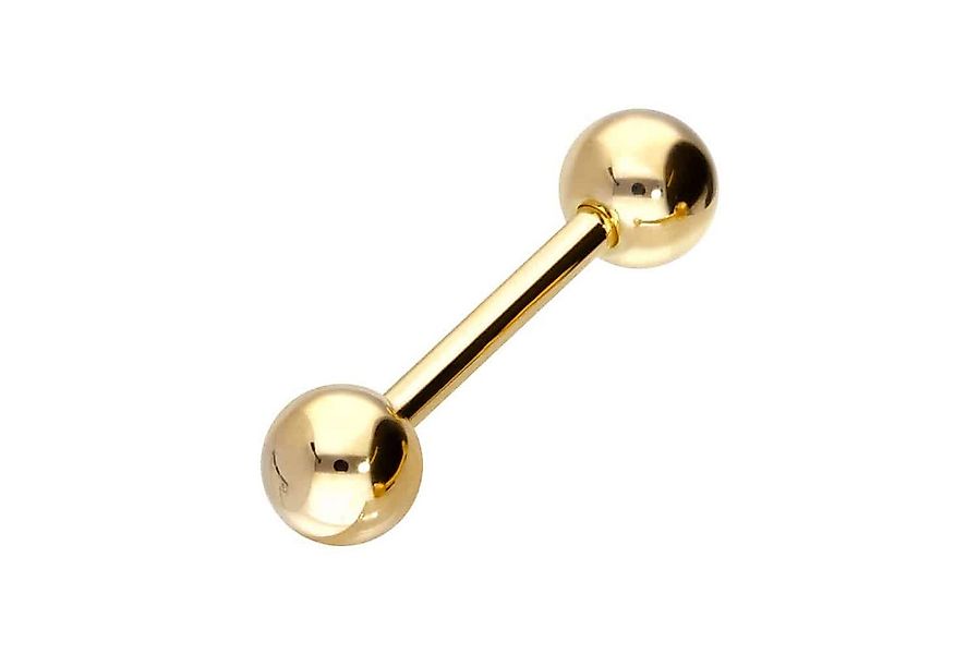 PIERCINGLINE Brustwarzenpiercing 14/18 Karat Gold Barbell (Barbells, 1-tlg) günstig online kaufen