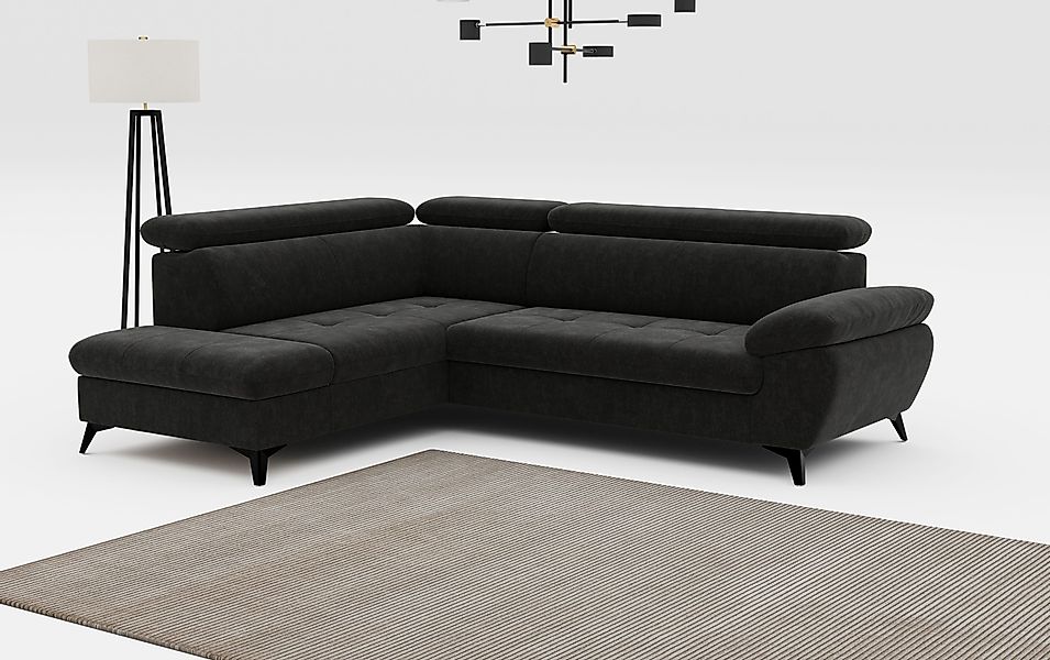 COTTA Ecksofa Hudson L-Form, mit Kopfteilverstellung, günstig online kaufen