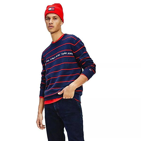 Tommy Jeans Light Blend Stripe Pullover M Twilight Navy / Multi günstig online kaufen