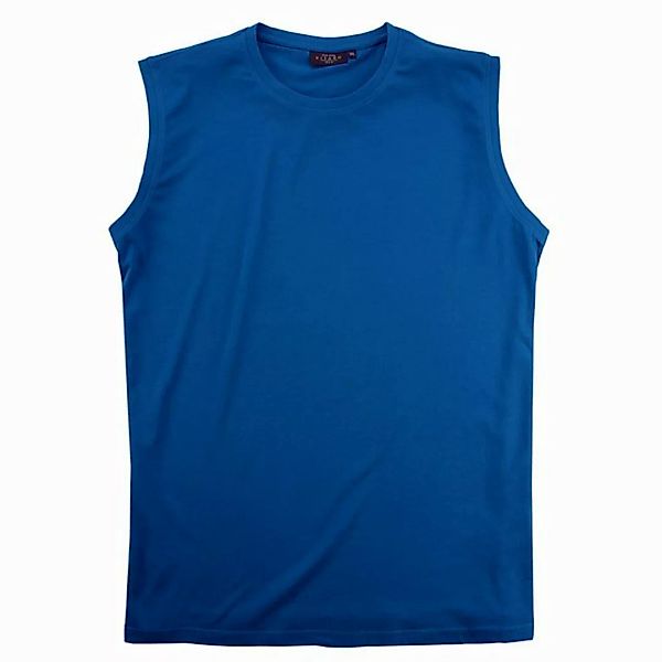 Kitaro Muscleshirt Übergröße Tanktop blau uni Kitaro günstig online kaufen