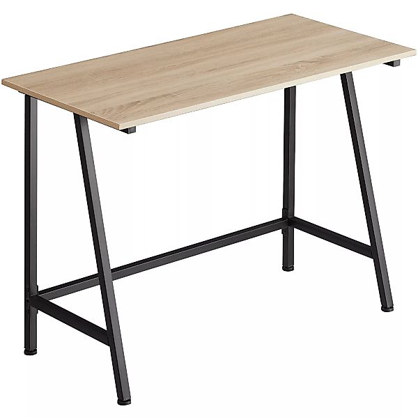 Schreibtisch Newton 100x50x77cm - Industrial Holz hell, Eiche Sonoma günstig online kaufen