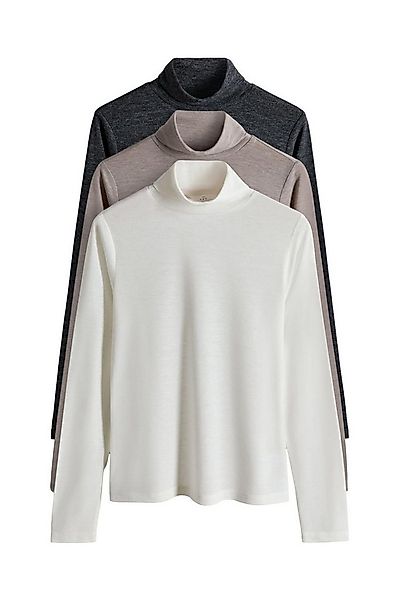 The Set Langarmshirt The Set Langarmshirts mit Rollkragen, 3er-Pack (3-tlg) günstig online kaufen