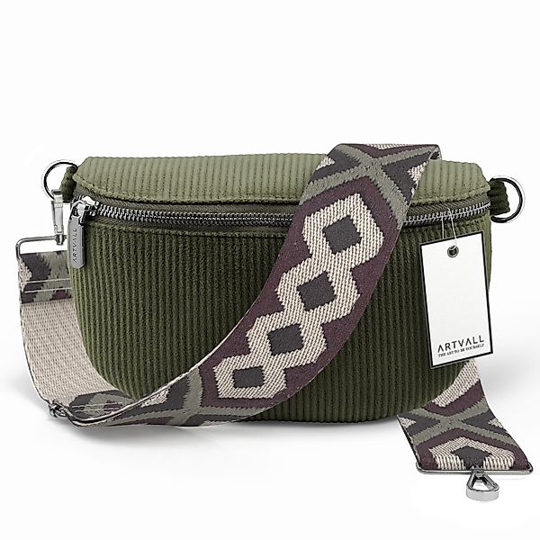 ARTVALL Umhängetasche Cord Handtasche Brusttasche Crossbody Bag Olivgrün (T günstig online kaufen
