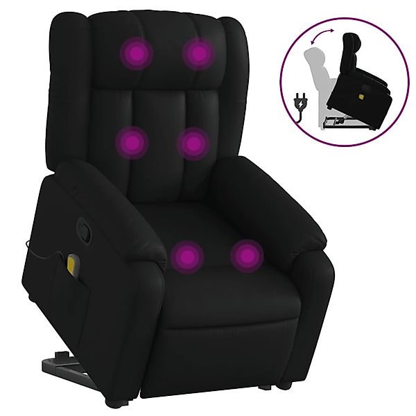 vidaXL Sessel Massagesessel mit Aufstehhilfe Schwarz günstig online kaufen