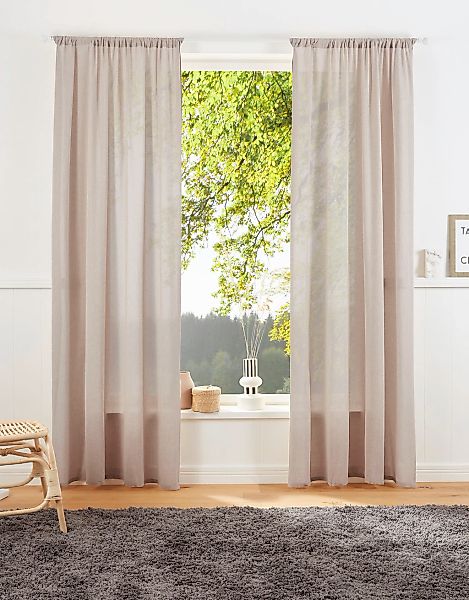 LeGer Home by Lena Gercke Vorhang "Lanea" Stangendurchzug 1 Stk. tlg. Leine günstig online kaufen