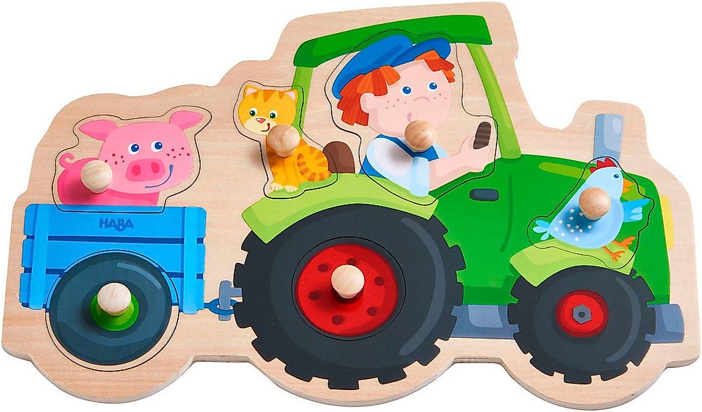 Haba Steckpuzzle Lustige Traktorfahrt, Puzzleteile günstig online kaufen