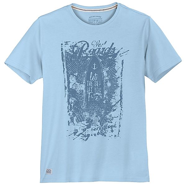 redfield Rundhalsshirt Redfield Übergrößen T-Shirt Vintageprint günstig online kaufen