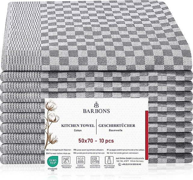 BARBONS Geschirrtuch Geschirrtücher Baumwolle, Küchentücher, Küchenhandtüch günstig online kaufen