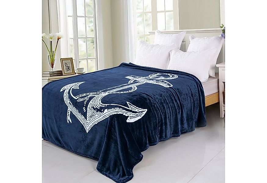 Wolldecke / Kuscheldecke / Maritim / 150x200cm, Brilliant, Kuschelweich günstig online kaufen