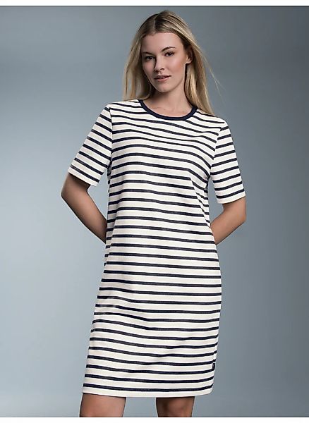 Trigema Jerseykleid "TRIGEMA Sweatkleid mit Ringelmuster" 1 Stk. tlg. günstig online kaufen