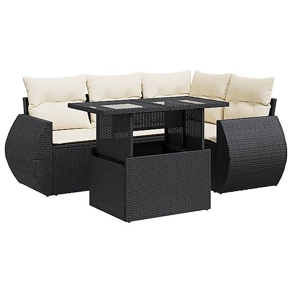 vidaXL Gartenlounge-Set 5-tlg. Garten-Sofagarnitur mit Kissen günstig online kaufen