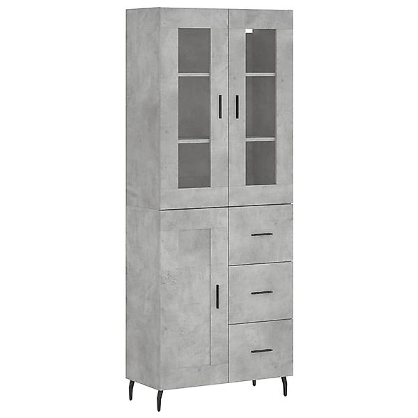 vidaXL Highboard Betongrau 69,5x34x180 cm Holzwerkstoff 3198677 günstig online kaufen