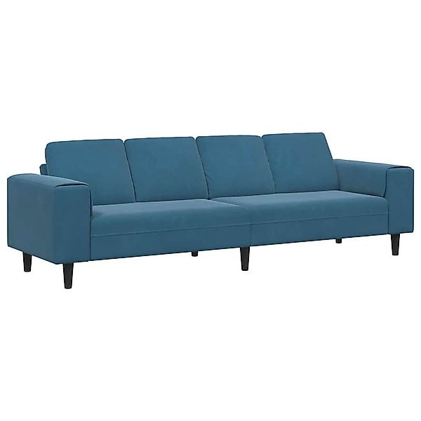 vidaXL Sofa Sofa Set Blau Samt, günstig online kaufen