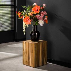 Landhaus Blumensäule aus Teak Massivholz lackiert günstig online kaufen