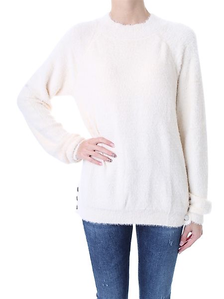 paz torras Sweatshirt Damen Creme poliamide viscosa günstig online kaufen