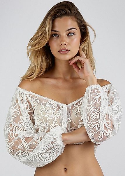 Spieth & Wensky Dirndlbluse Hagel (1-tlg) V-Ausschnitt mit femininer Herzfo günstig online kaufen