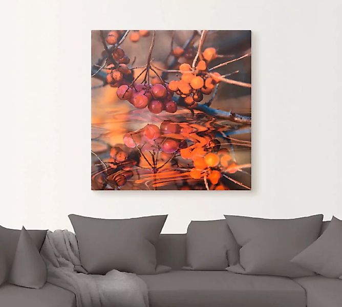 Artland Leinwandbild "Rote Beeren - Wildbeeren", Pflanzen, (1 St.) günstig online kaufen