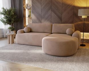 Compleo Ecksofa boucle mit breiter Ottomane günstig online kaufen