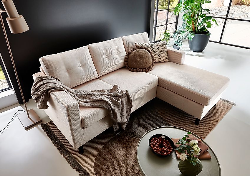 ATLANTIC home collection Ecksofa »Tea L-Form«, Ecksofa, frei im Raum stellb günstig online kaufen