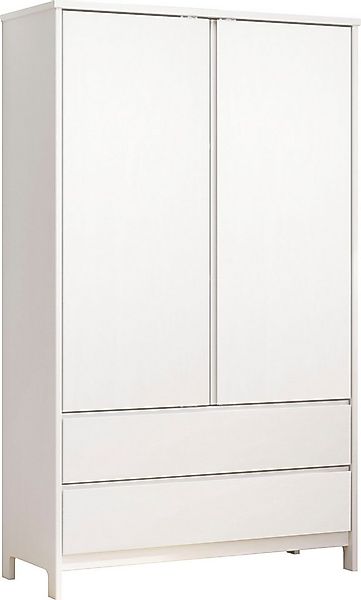 Home affaire Kleiderschrank Aarhus (1-St) Weißer, griffloser Massivholz Sch günstig online kaufen