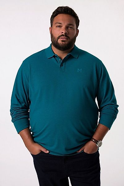 Men Plus Poloshirt Poloshirt Bauchfit Basic Piqué Langarm günstig online kaufen