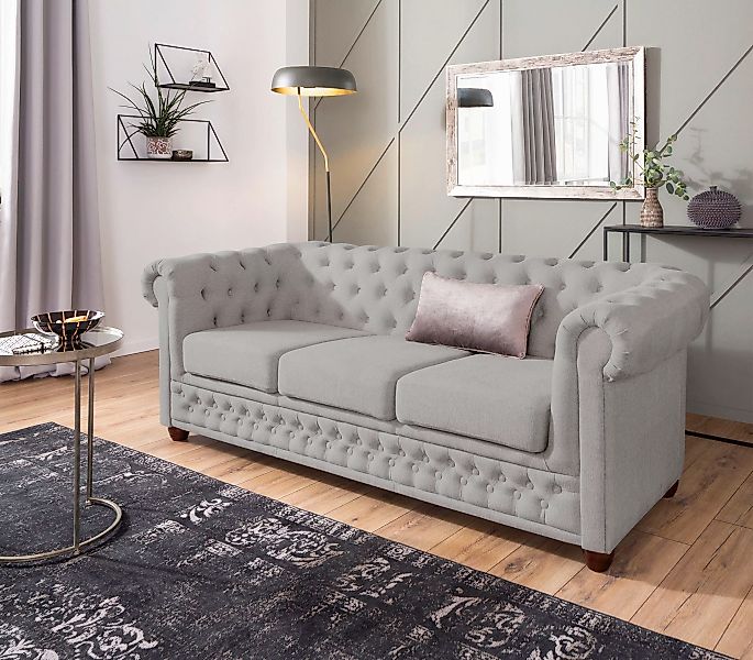 Home affaire Chesterfield-Sofa "New Castle", mit hochwertiger Knopfheftung günstig online kaufen