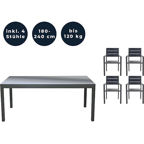 Home Deluxe Sitzgruppe Sol Madera 4-tlg. günstig online kaufen