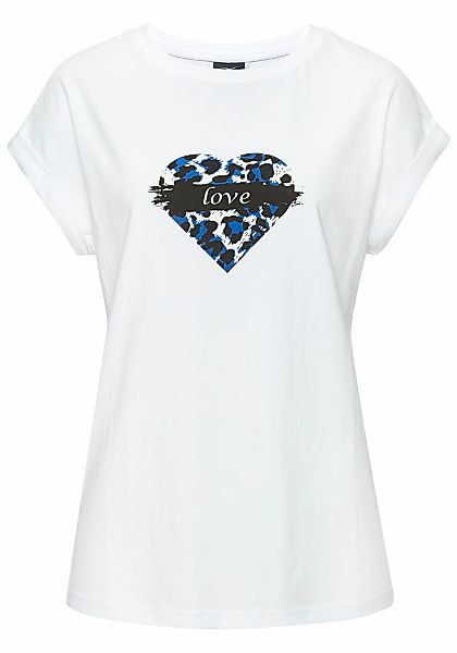 LASCANA Print-Shirt, aus Baumwolle, Damen T-Shirt, Basic günstig online kaufen