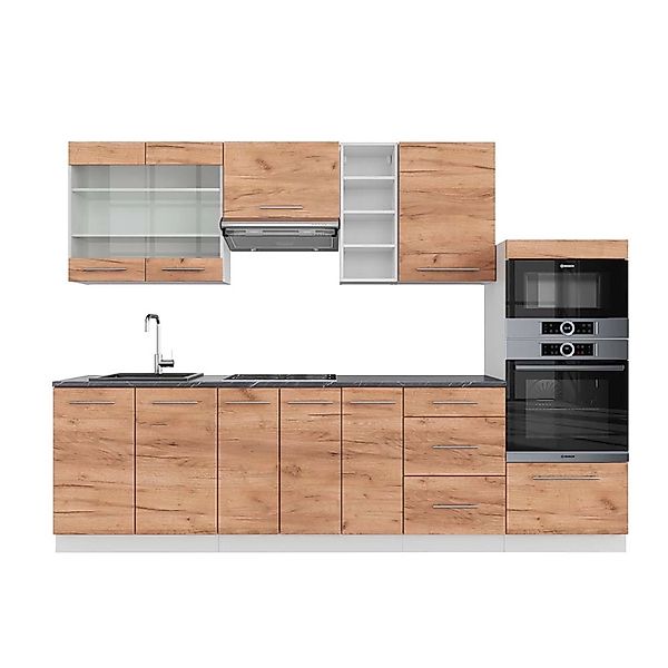 Vicco Küchenzeile R-Line, Beton/Weiß, 140 cm, günstig online kaufen