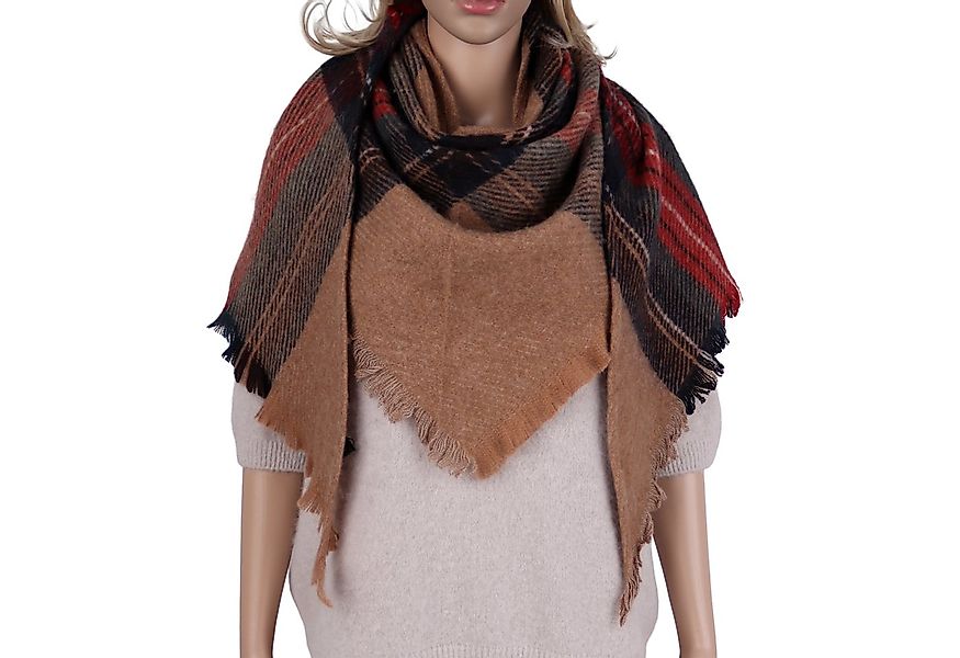 MIRROSI Dreieckstuch kuschliger und warmer Dreiecksschal Kariert Karo, (Kar günstig online kaufen