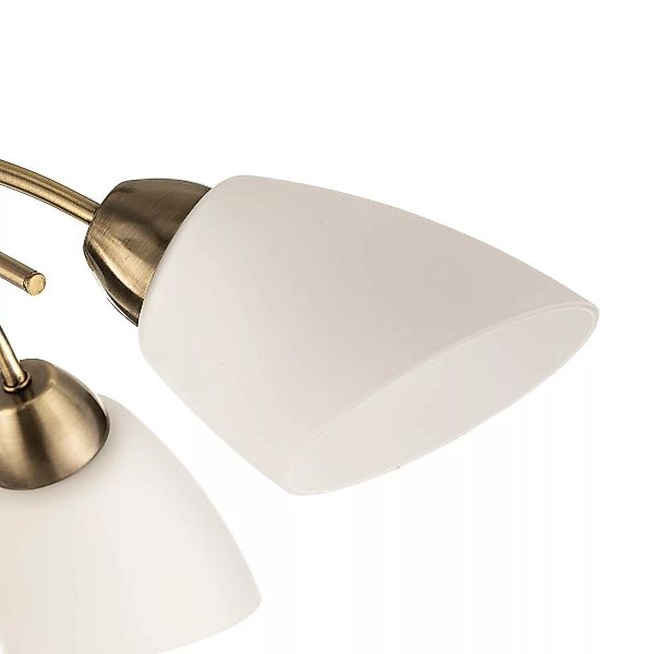 Deckenlampe Varietta mit Glas, altmessing 5-fl. günstig online kaufen