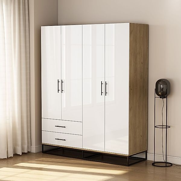 OTTO home Kleiderschrank »Lucca Schlafzimmerschrank Garderobe Hochglanz Bes günstig online kaufen