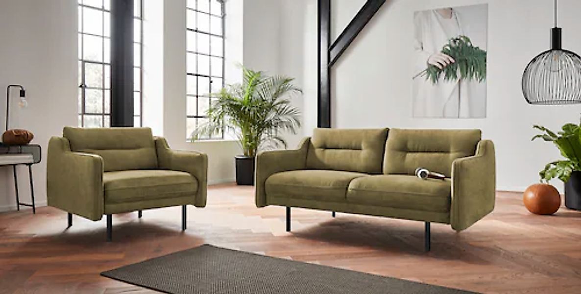 Home affaire 2-Sitzer »Nordfyn« edles Design in 3 Bezugsqualitäten, Design günstig online kaufen