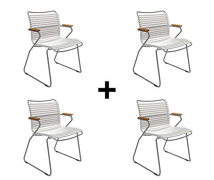 Click Set Stühle 4tlg. weiß günstig online kaufen