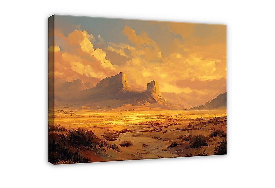 Wallarena Leinwandbild Sonnenuntergang Gelb Natur Modern Wandbilder Wand De günstig online kaufen