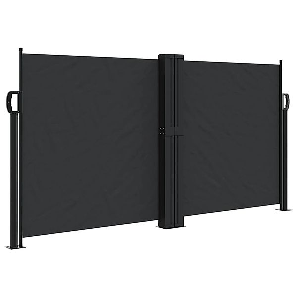 furnicato Seitenmarkise Ausziehbar Schwarz 120x600 cm günstig online kaufen