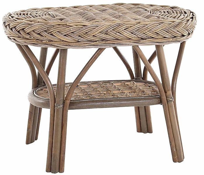 Krines Home Beistelltisch Rattan-Tisch/Ovaler Beistelltisch/Couchtisch Ratt günstig online kaufen