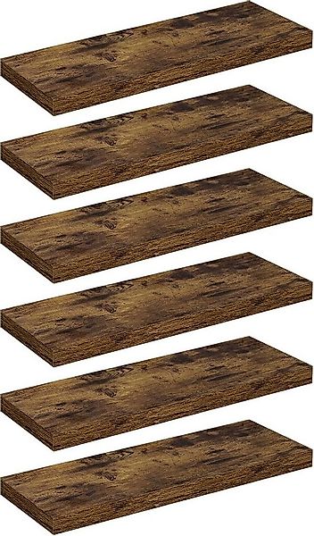 Woltu Wandregal, 6-tlg., Schweberegal Regal Wanddeko aus MDF günstig online kaufen