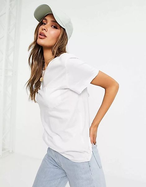Brave Soul – Fresha – Locker geschnittenes T-Shirt in Weiß günstig online kaufen