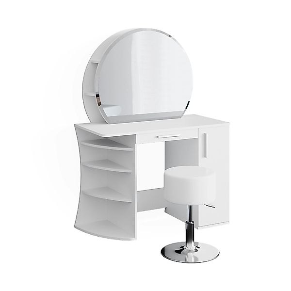 Vicco Schminktisch Almina Weiß 100 cm mit Hocker günstig online kaufen