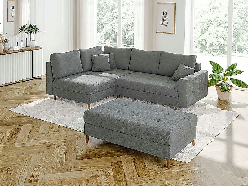 S-Style Möbel Ecksofa Leif mit Schlaffunktion günstig online kaufen