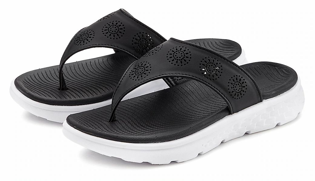 Vivance Zehentrenner "Badeschuhe, Badelatsche, Flip Flop," Pantolette mit C günstig online kaufen