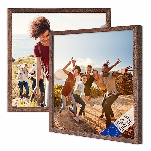 PHOTOLINI Bilderrahmen 2er Set Massivholz-Rahmen Modern günstig online kaufen