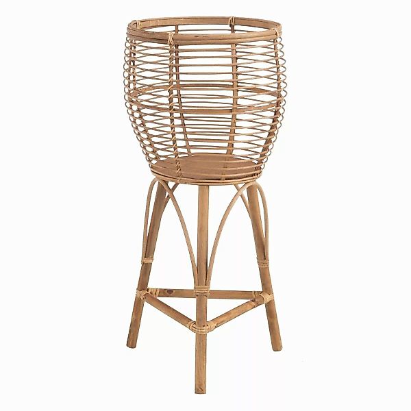 Blumentopf 37,5 X 37,5 X 80 Cm Natürlich Rattan günstig online kaufen