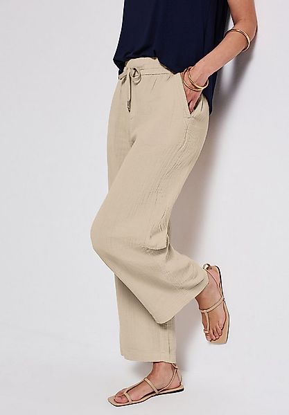 STREET ONE Stoffhose Sommerhose mit elastischem Bund und Tunnelzug, im Muss günstig online kaufen