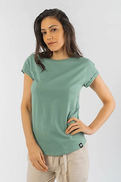 Rolled Sleeve T-Shirt aus Bio Baumwolle günstig online kaufen