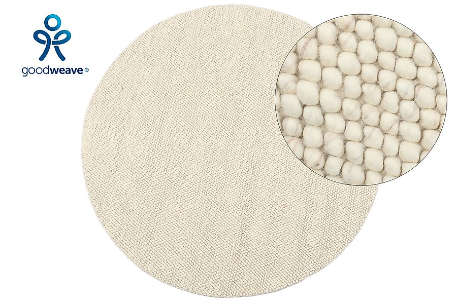 LeGer Home by Lena Gercke Teppich »Ainhoa, handgewebt, Wolle« rund 12 mm Hö günstig online kaufen