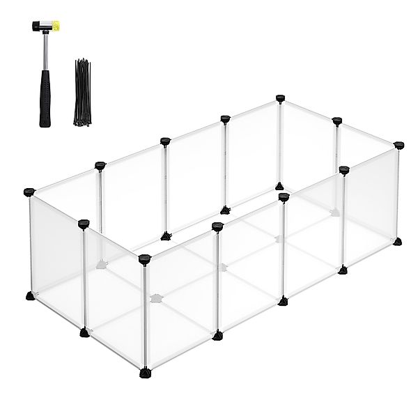 SONGMICS Kleintierkäfig, L-XXL, Freigehege, mit Bodenplatten, günstig online kaufen